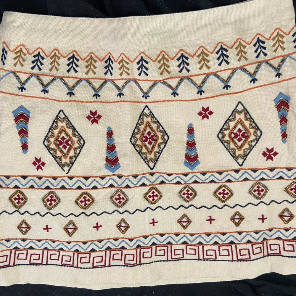 COPY - Beige embellished mini skirt